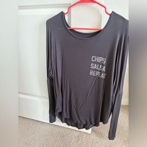 Zoey & Liv “Chips Salsa Repeat” long sleeve shirt